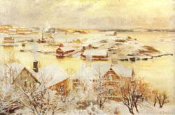 Albert Edelfelt December Day Sweden oil painting art
